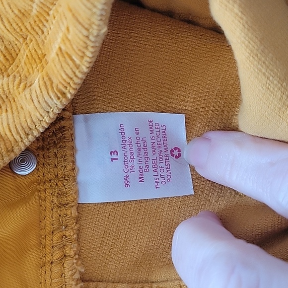 No Boundaries Pumpkin Corduroy Button-Front Mini Skirt - Picture 7 of 9